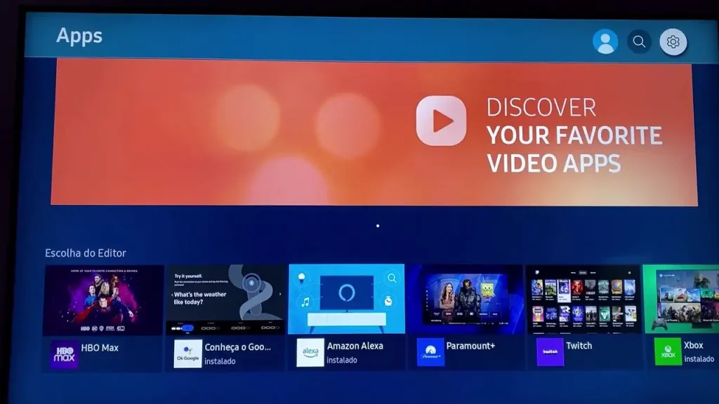 Teste IPTV na TV Samsung